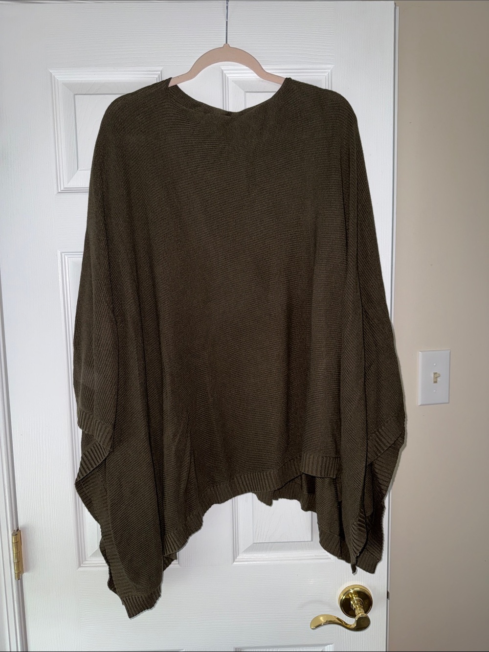 lululemon athletica Olive Green Knit Poncho Sweater